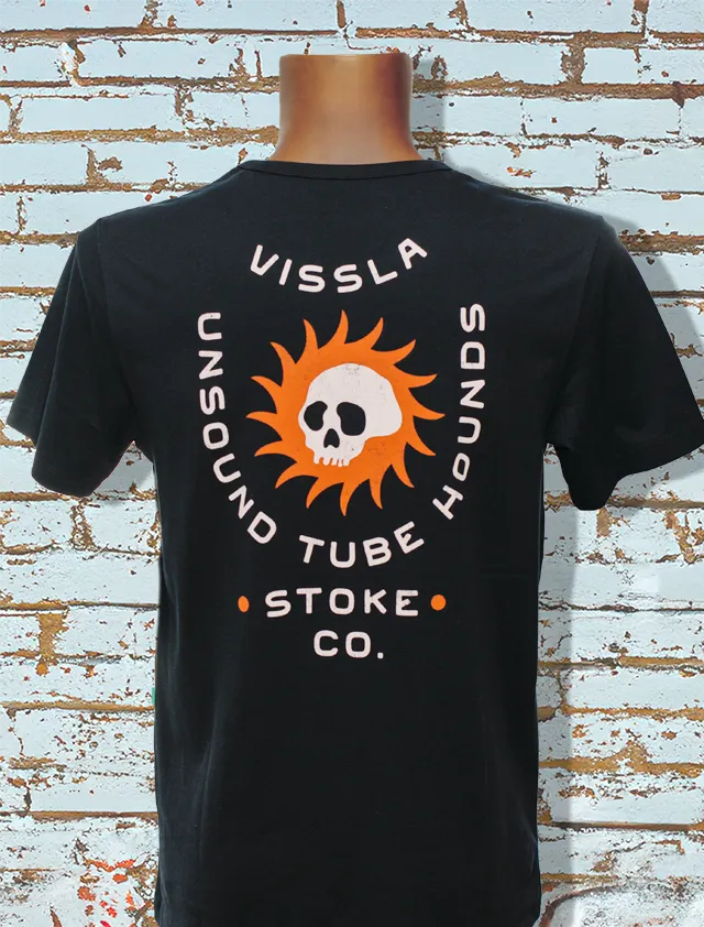 Camiseta surf Vissla negra.